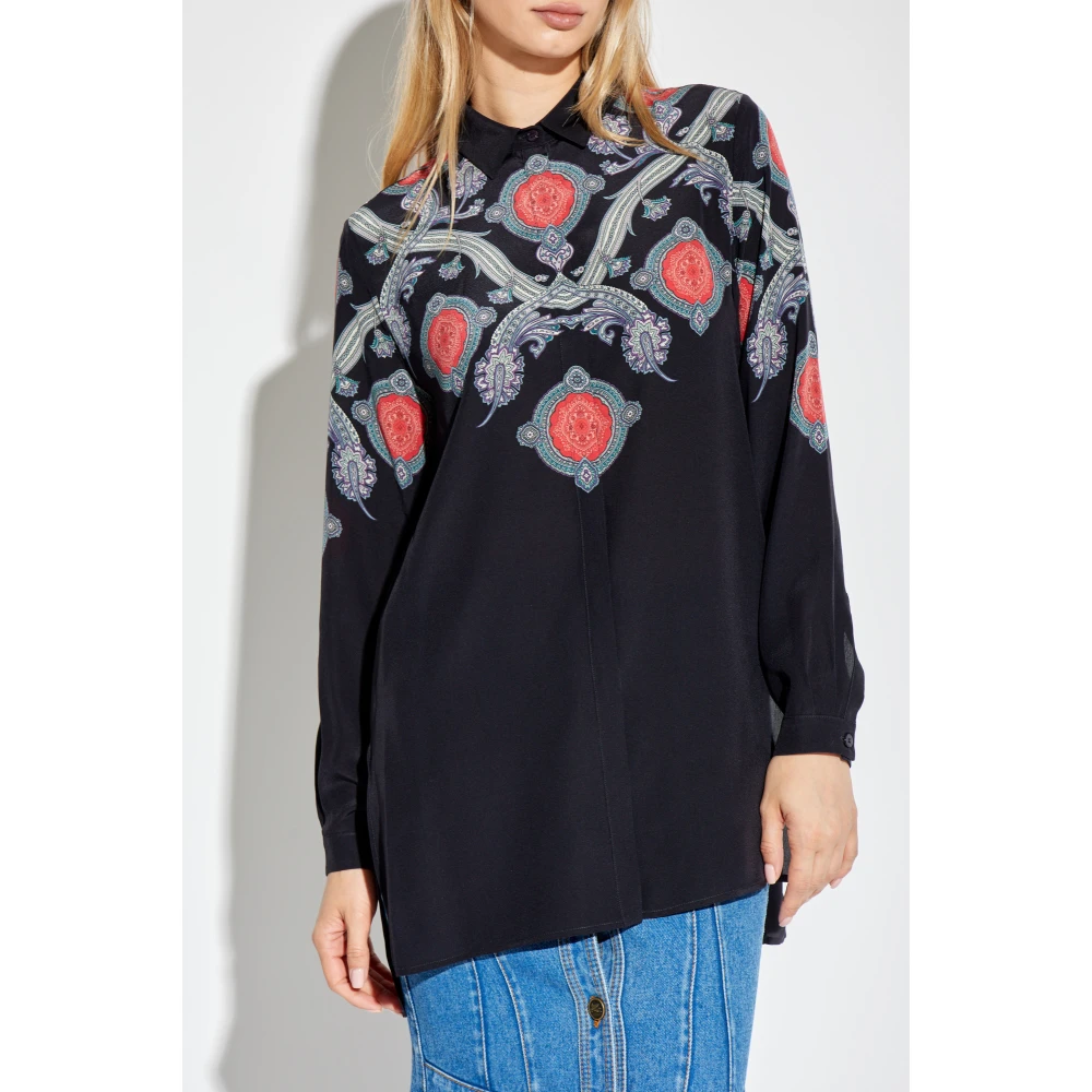 ETRO Zijden overhemd Black Dames