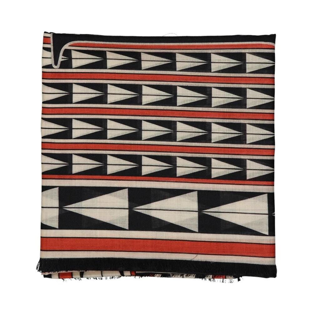 Lanvin Wollen Sjaal Geometrisch Patroon Vrouwen Multicolor Unisex