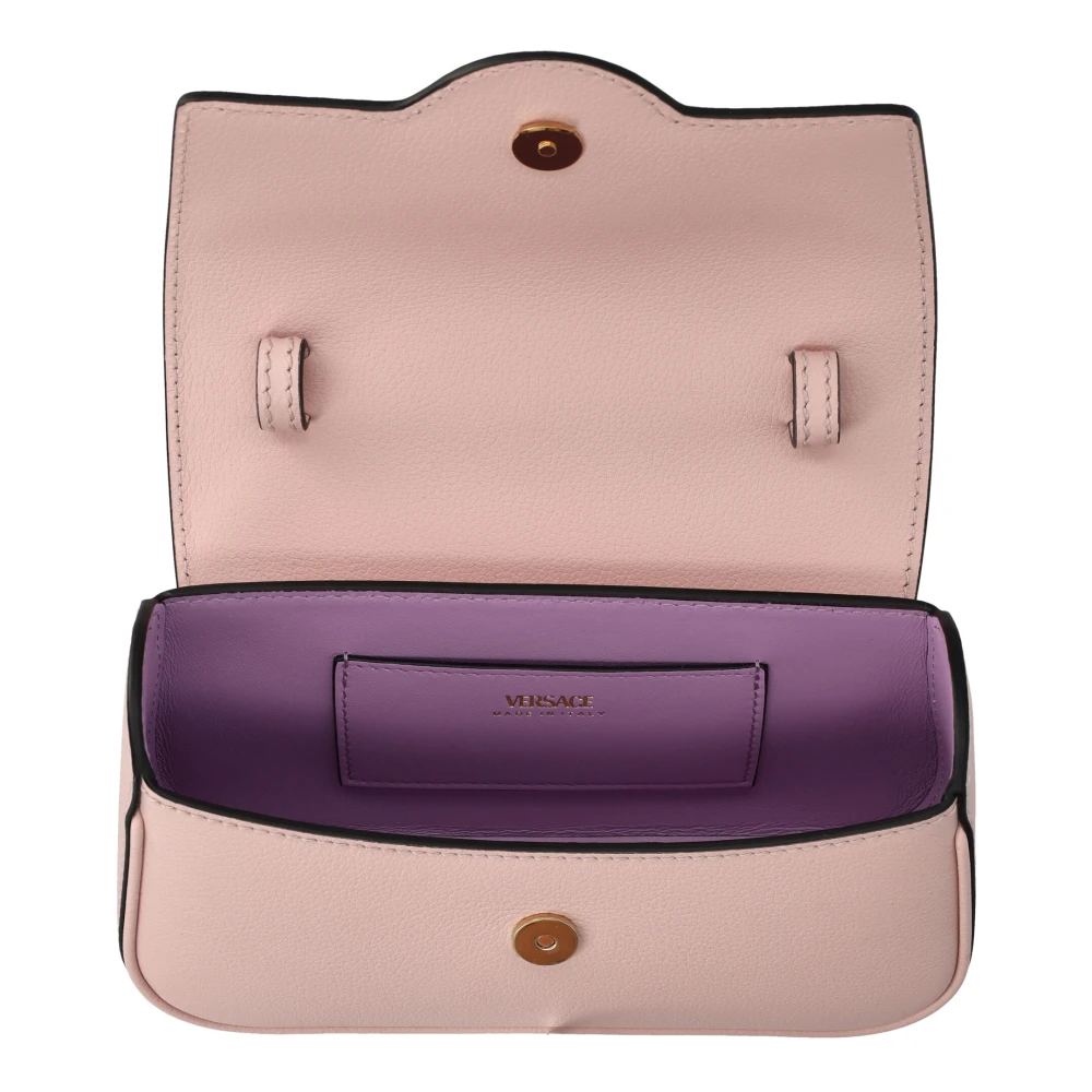 Versace Stoffige Roze Mini Top Handtas Pink Dames