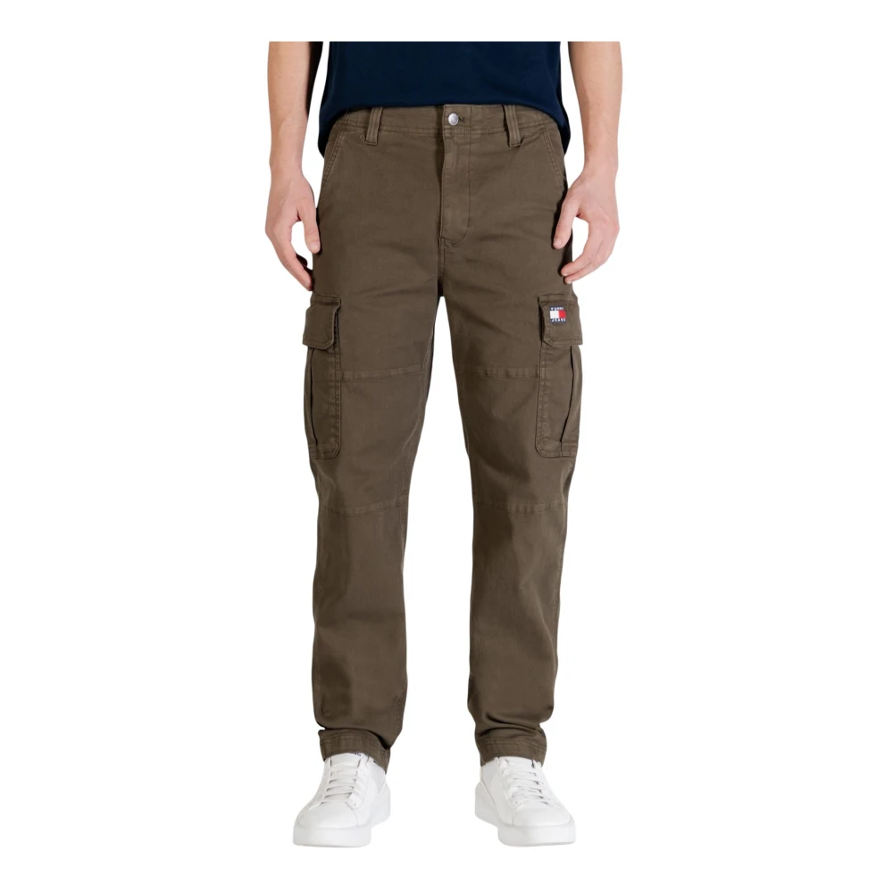 Tommy Jeans Men's Green Tapered Cargo Pant - Straight Trousers - W30 L32 - Trousers