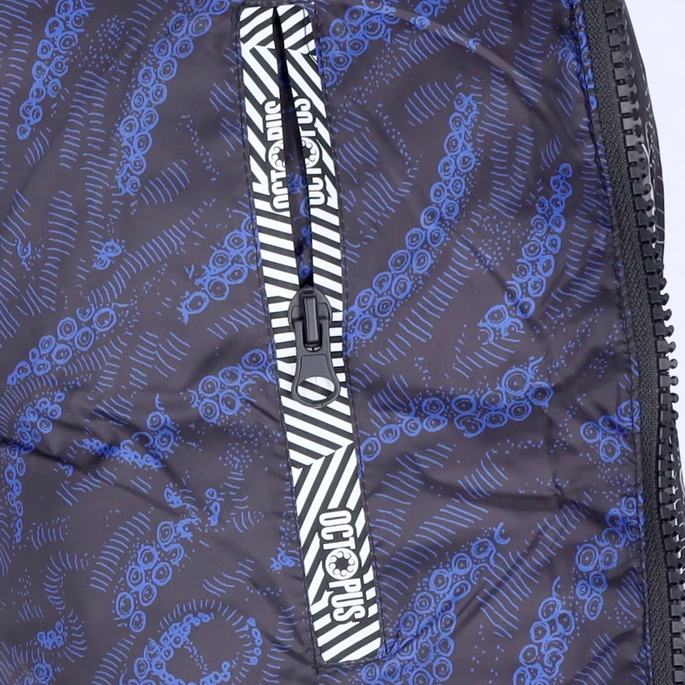 Octopus Zwarte Dazzle Puffer Jas Multicolor Heren
