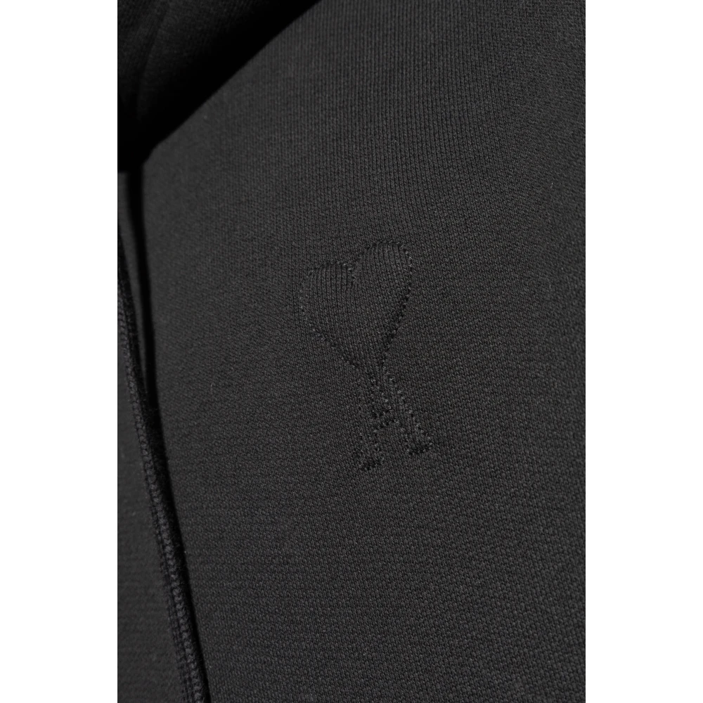Ami Paris Logo Hoodie Black Heren
