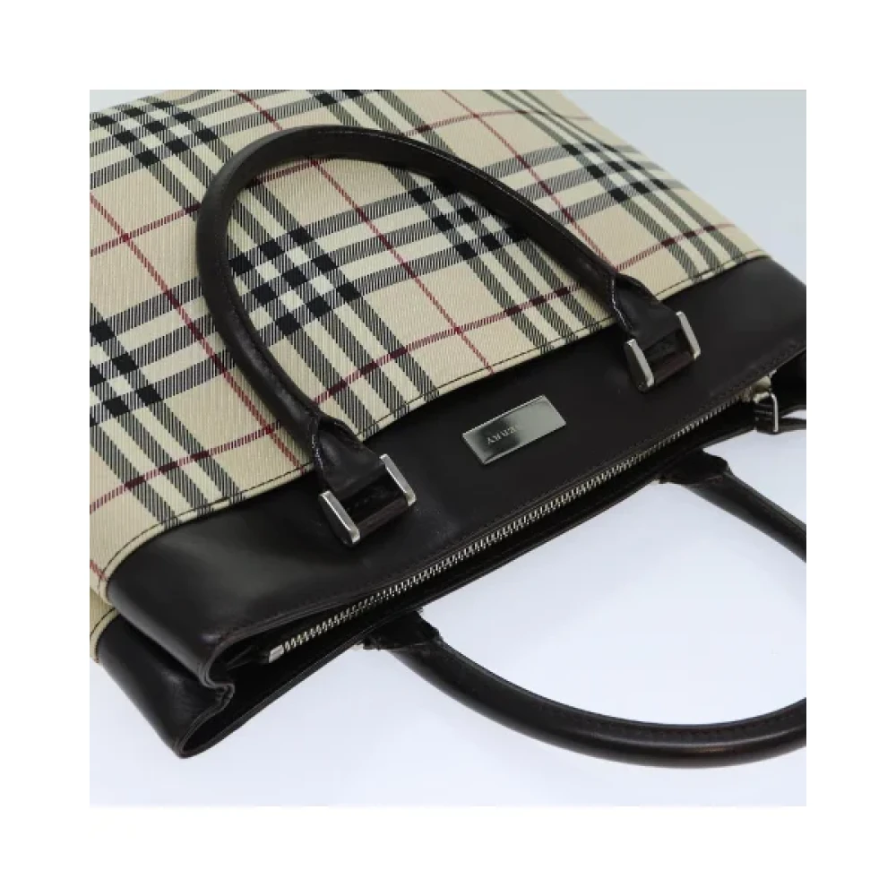Burberry Vintage Pre-owned Canvas handbags Beige Dames