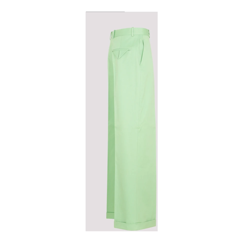 Bottega Veneta Wide Trousers Green Dames