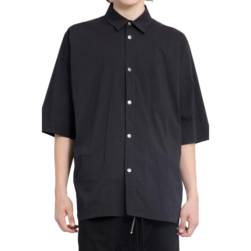 Thom Krom Zwarte oversized korte mouwen shirt Black Heren