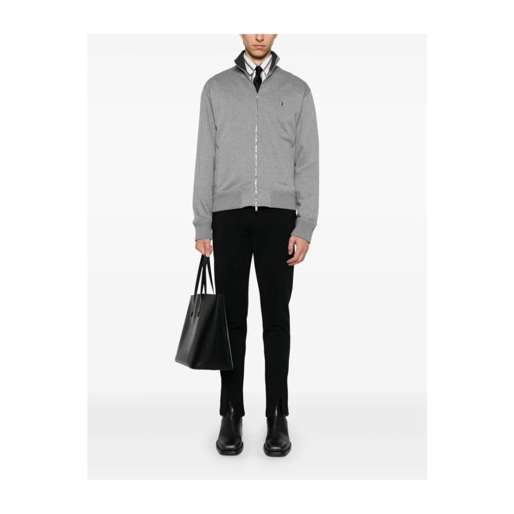 Givenchy Grijze Jas met Hoge Kraag Gray Heren