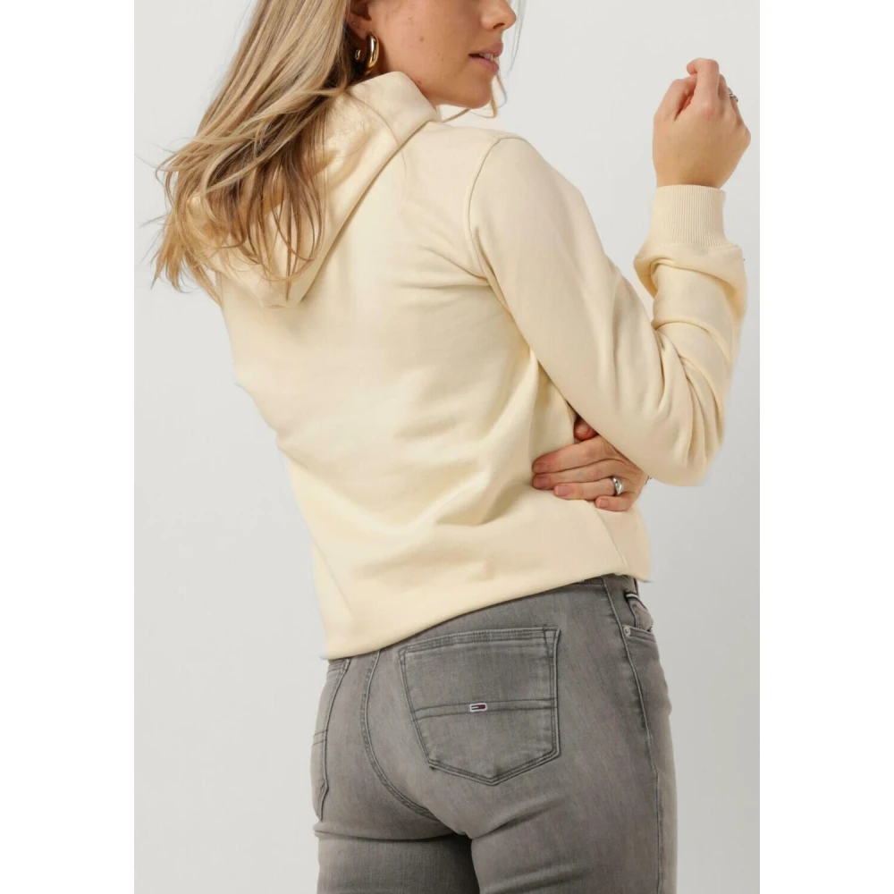 Calvin Klein Beige Embro Badge Regular Hoodie Beige Dames