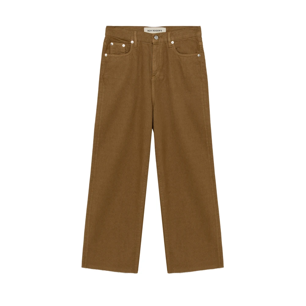 Roy Roger's Women's Brown Tapered Jeans - Wide Trousers - W28 - Trousers