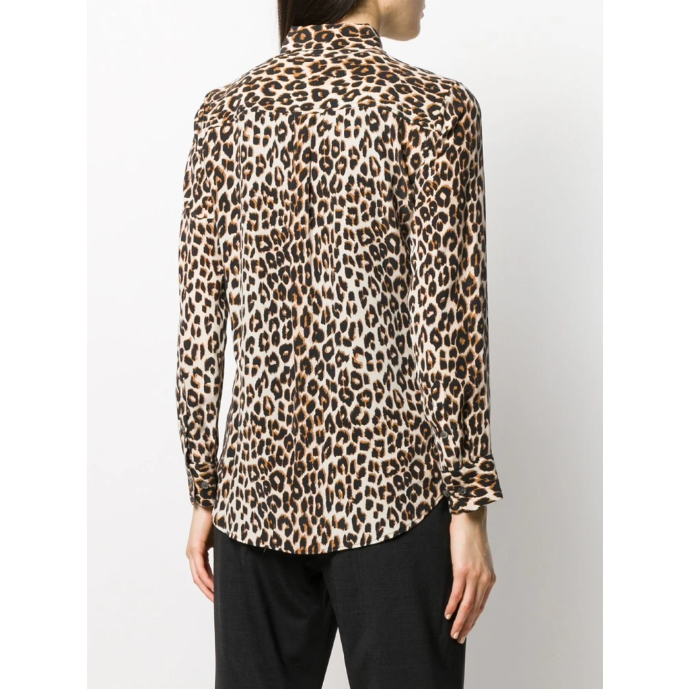 Equipment Zijden Signature Shirt Brown Dames