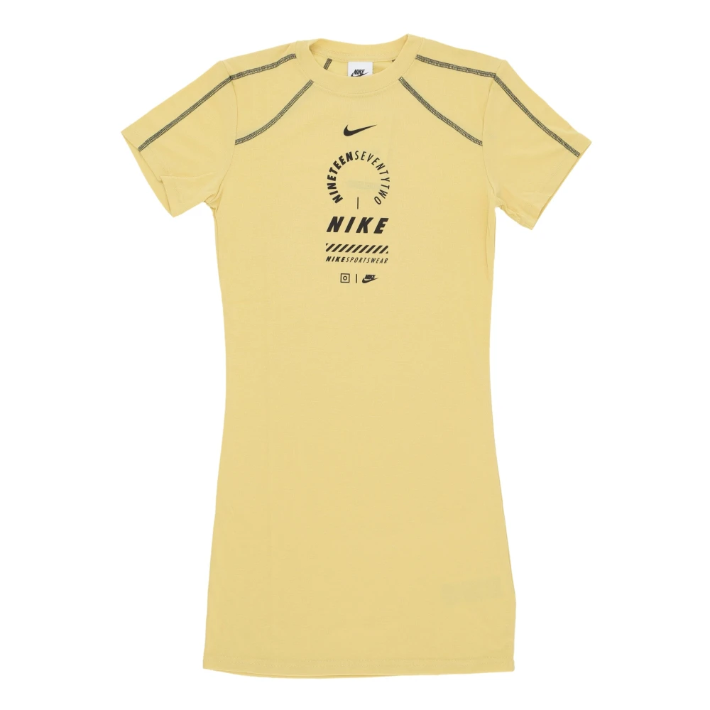 Nike Gouden Saturnus Jurk Slim Fit Lichtgewicht Yellow Dames