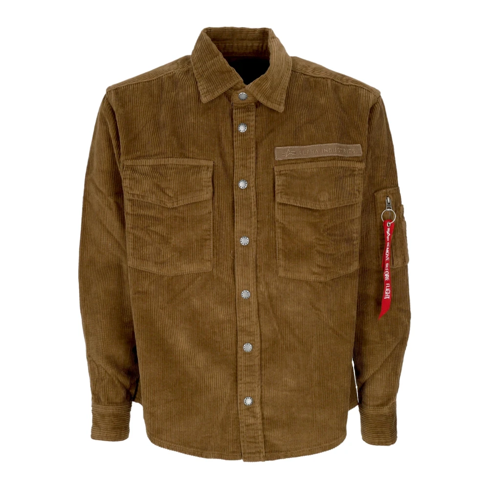 Cord Overshirt Sand Langermet Skjorte