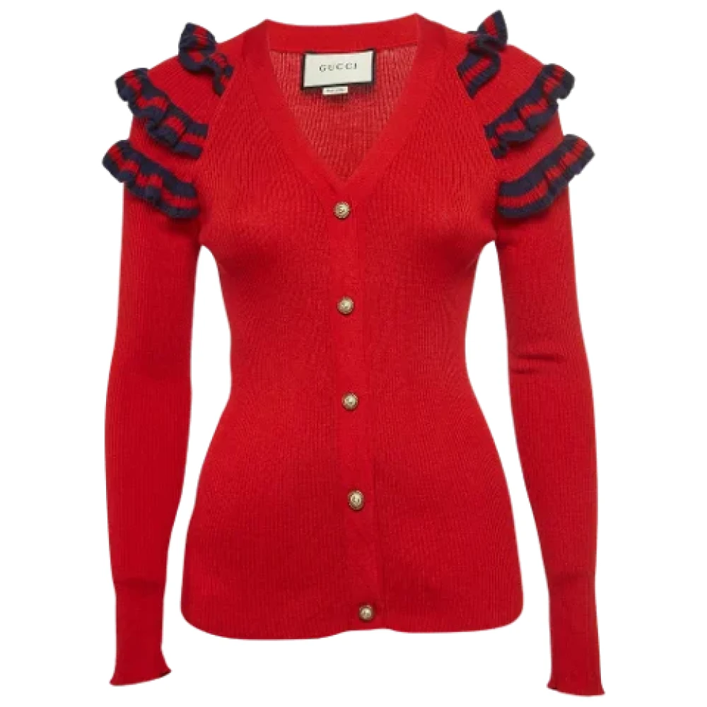 Gucci Vintage Pre-owned Knit tops Red Dames