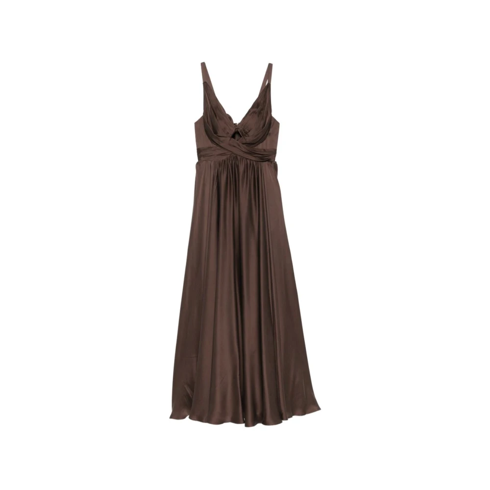 Zimmermann , Maxi Dresses, Female, Brown, M, Ruched Cut-Out Maxi Dress