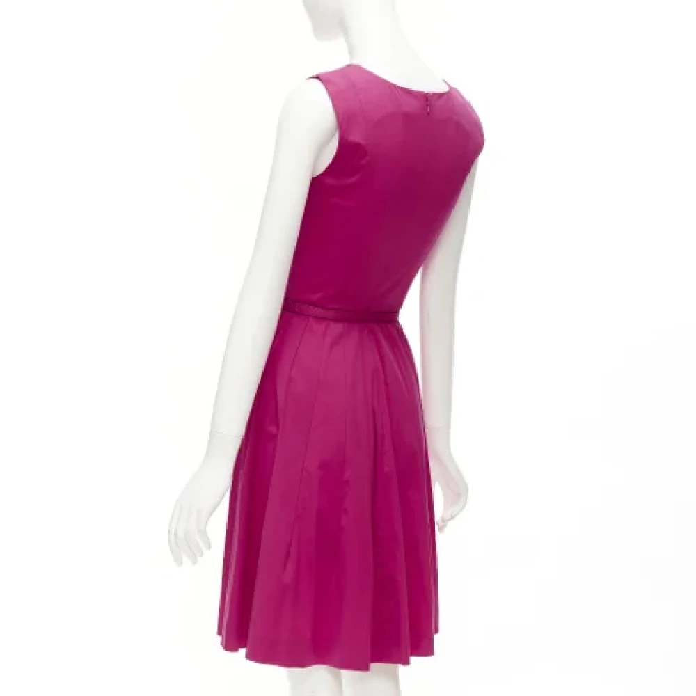 Oscar De La Renta Pre-owned Cotton dresses Pink Dames