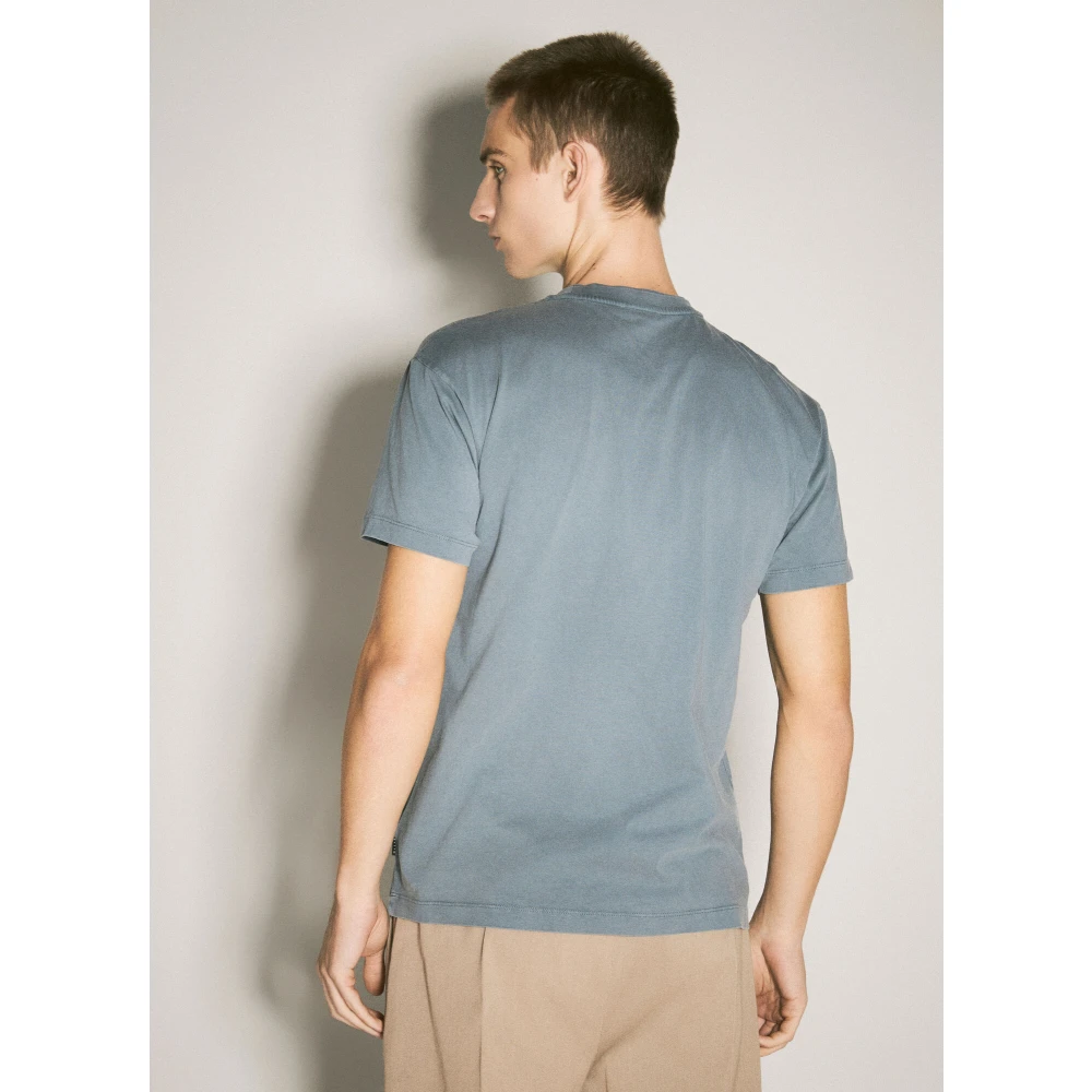 Eytys Voor Tekst Print Crewneck T-Shirt Gray Heren