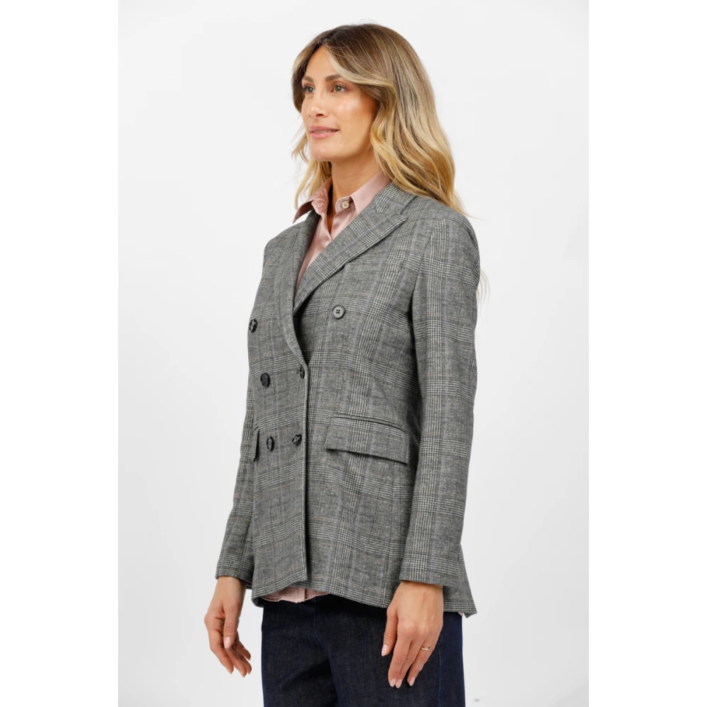 Circolo 1901 Dubbelzijdige fleece jas Gray Dames