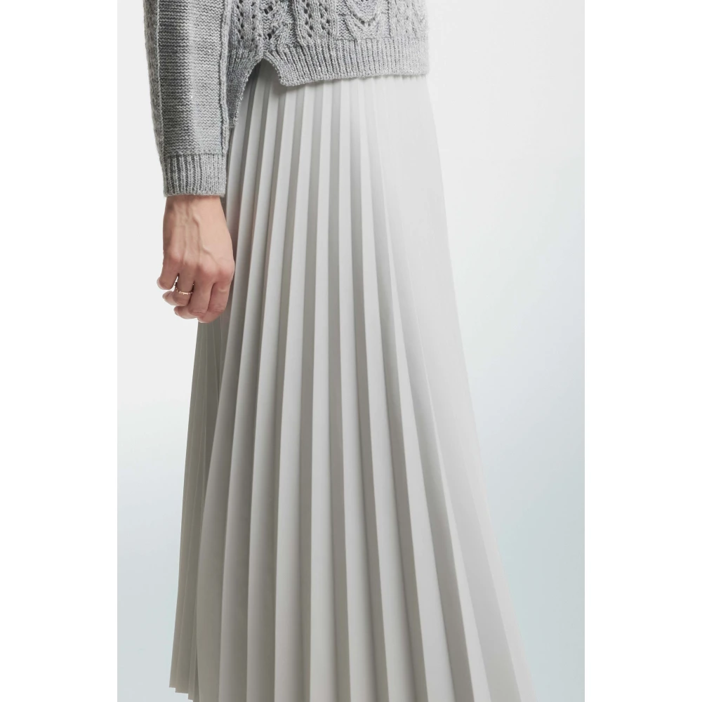 Kocca Geplooide Viscose Rok Gray Dames