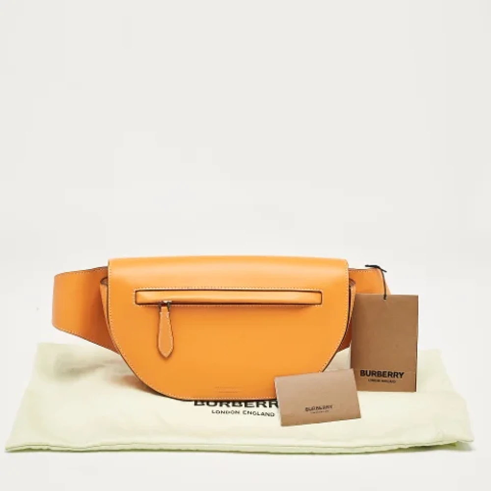 Burberry Vintage Pre-owned Leather crossbody-bags Orange Dames