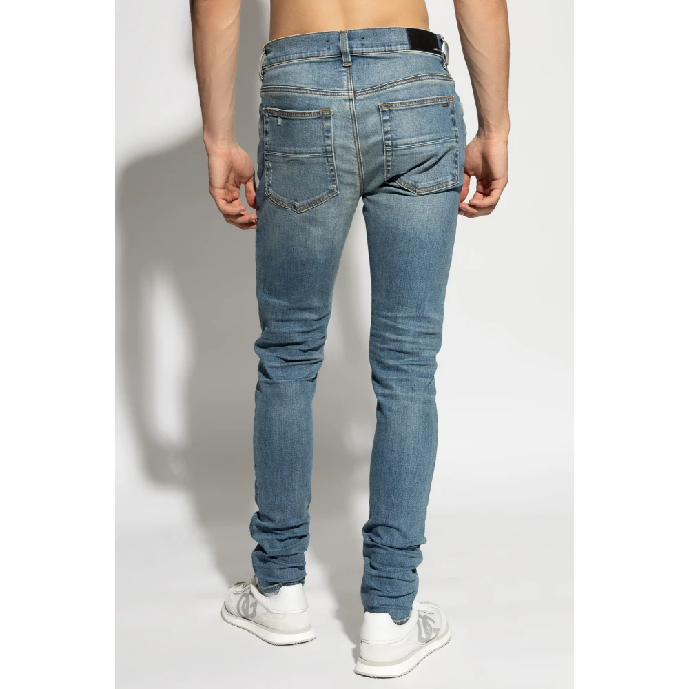 Amiri Logo Jeans Blue Heren