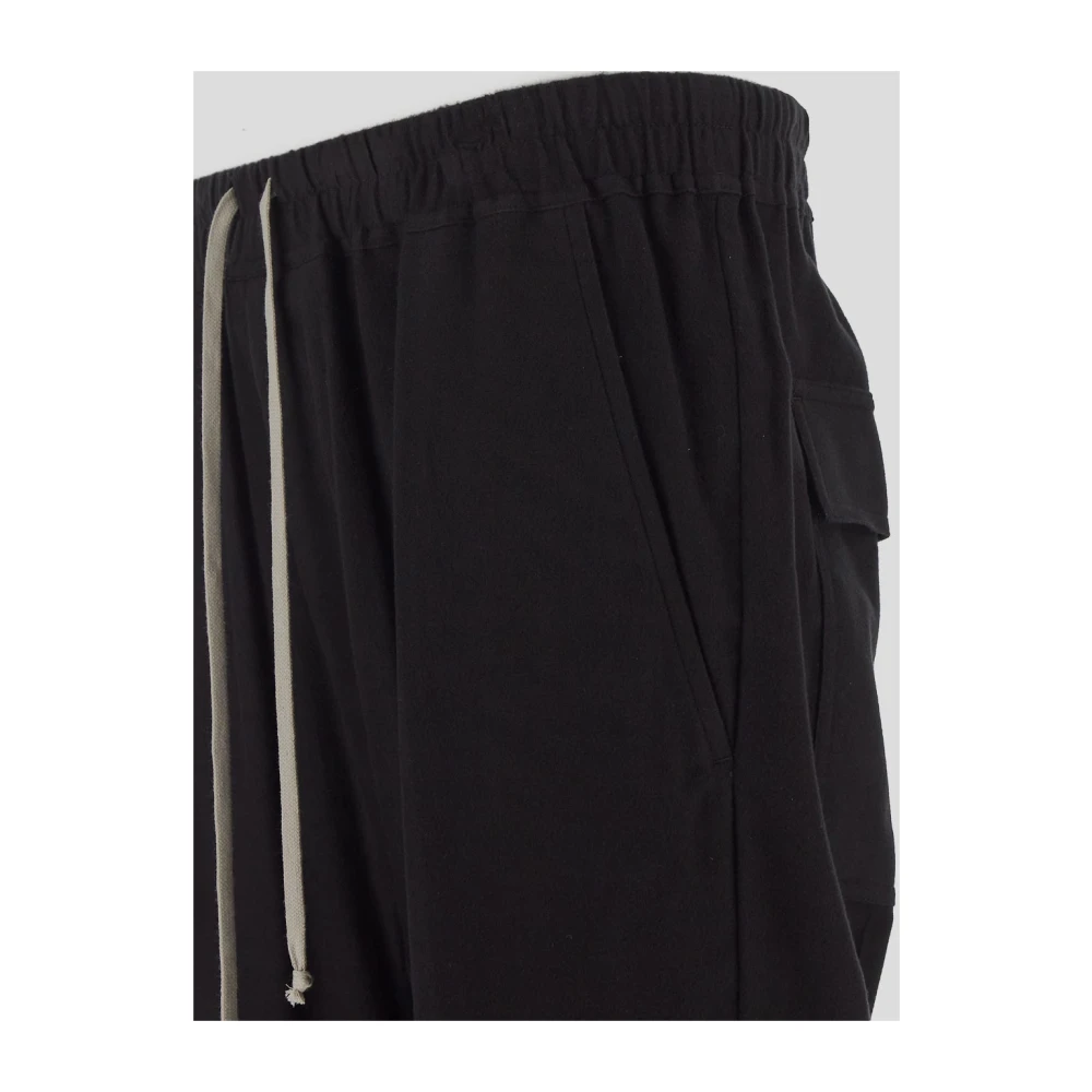 Rick Owens Katoenen Broek met Trekkoord Black Heren