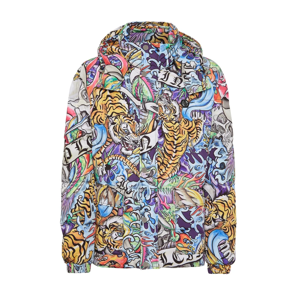 Philipp Plein Stijlvolle Jas voor Mannen Multicolor Heren