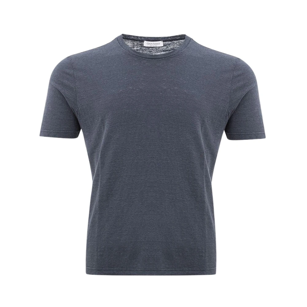 Gran Sasso Elegant Grijs Katoenen T-shirt Gray Heren