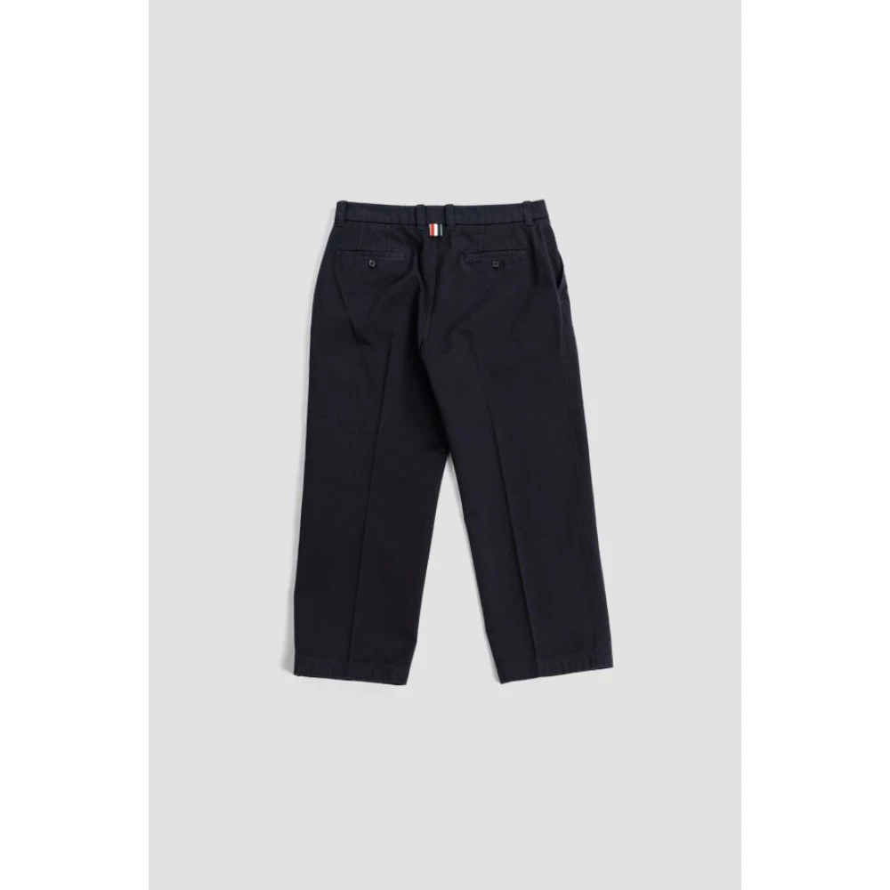 Thom Browne Navy Utility Chino Broek Black Heren