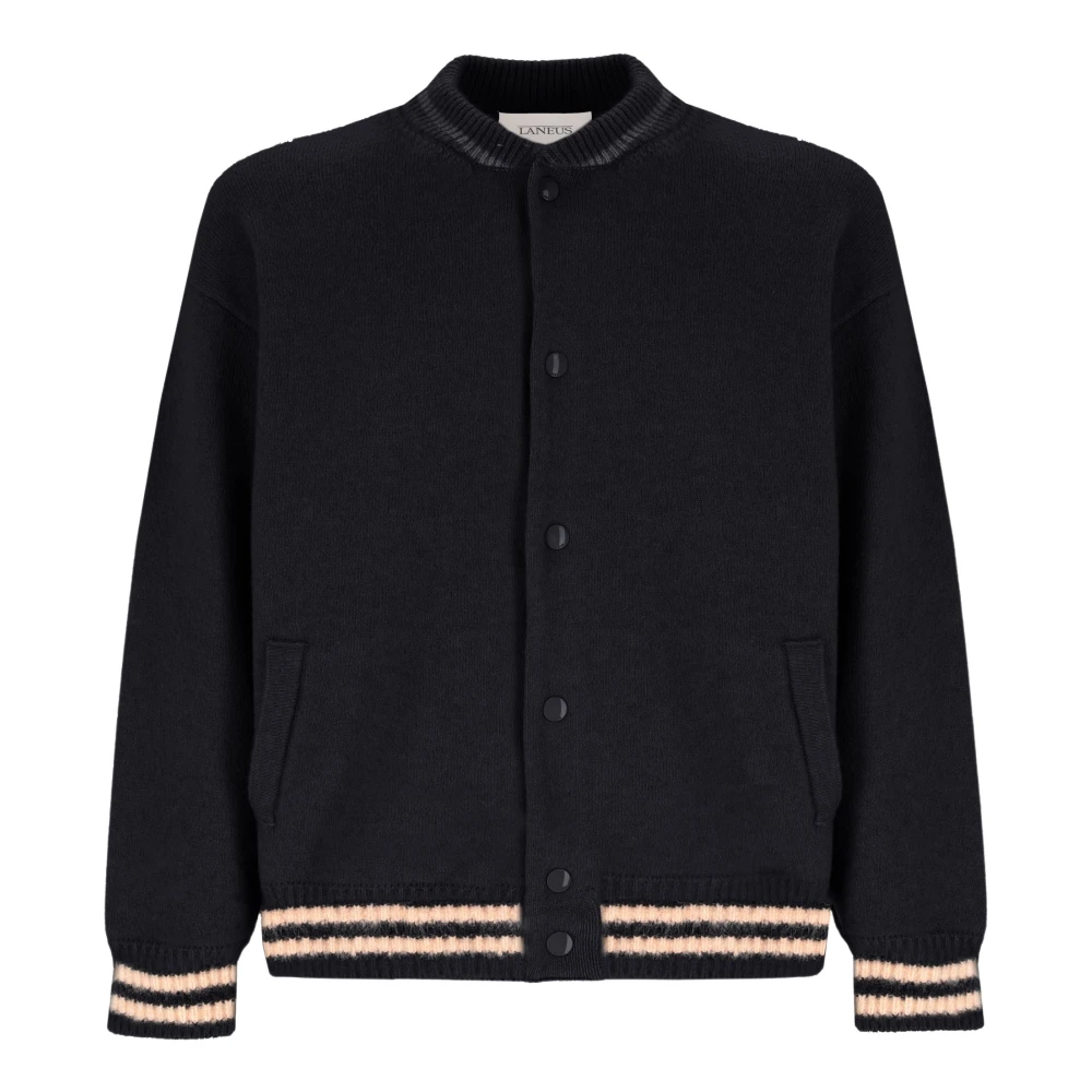 Laneus Bomber Varsity Cashmere Black Heren
