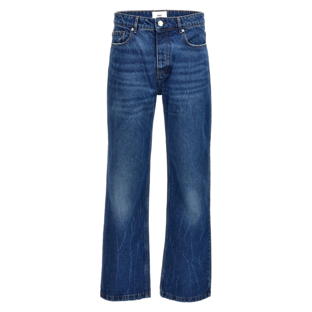 Ami Paris Casual Denim Broek voor Mannen Blue Dames