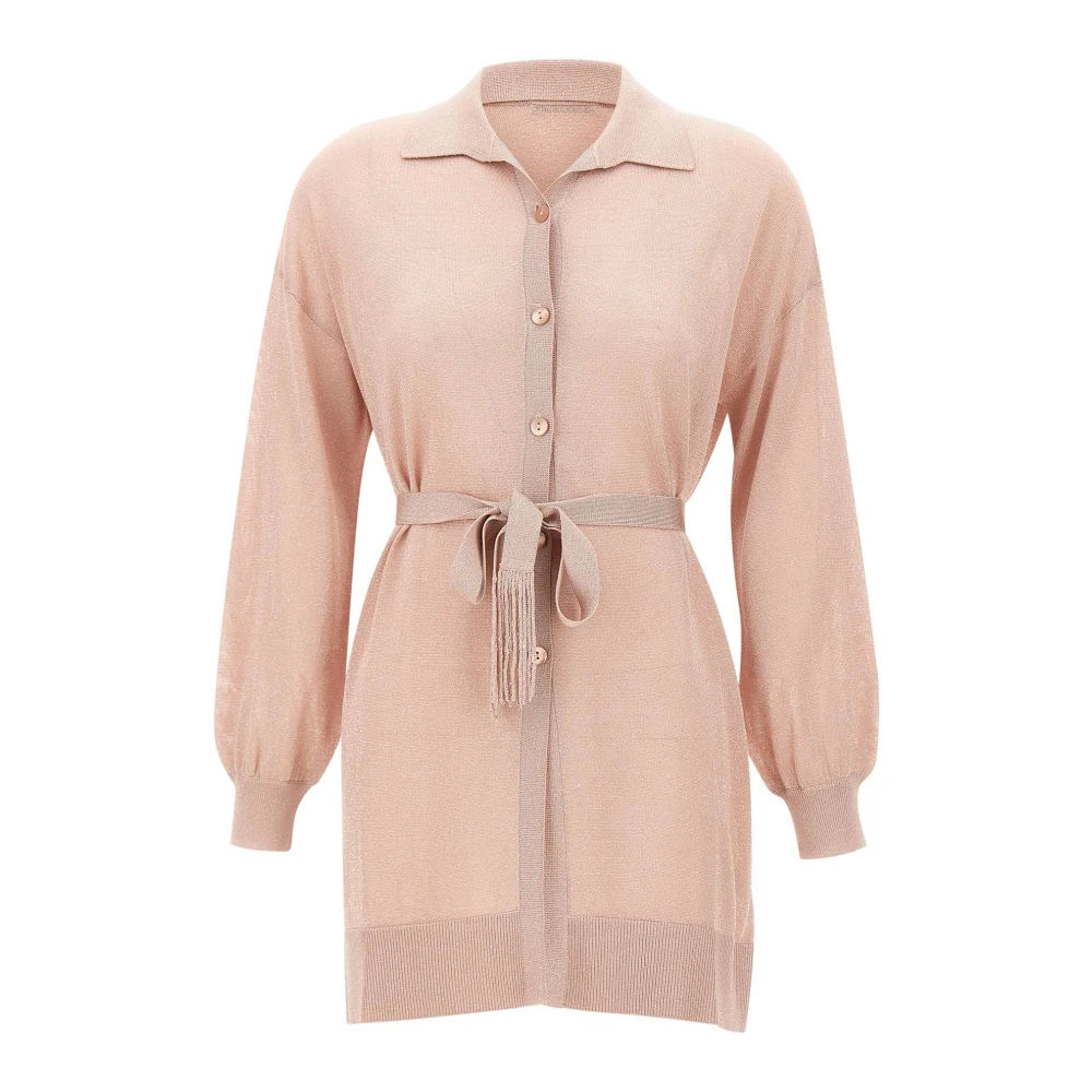 Kangra Pink Maxi Cardigan - Female - Cardigans - L - Knitwear
