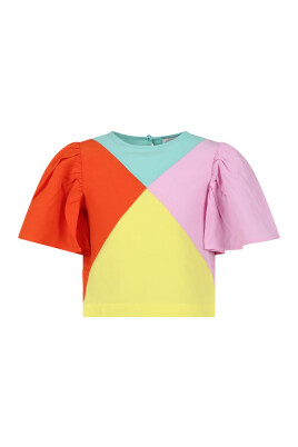 multicolor-ruffle-sleeve-cotton-top