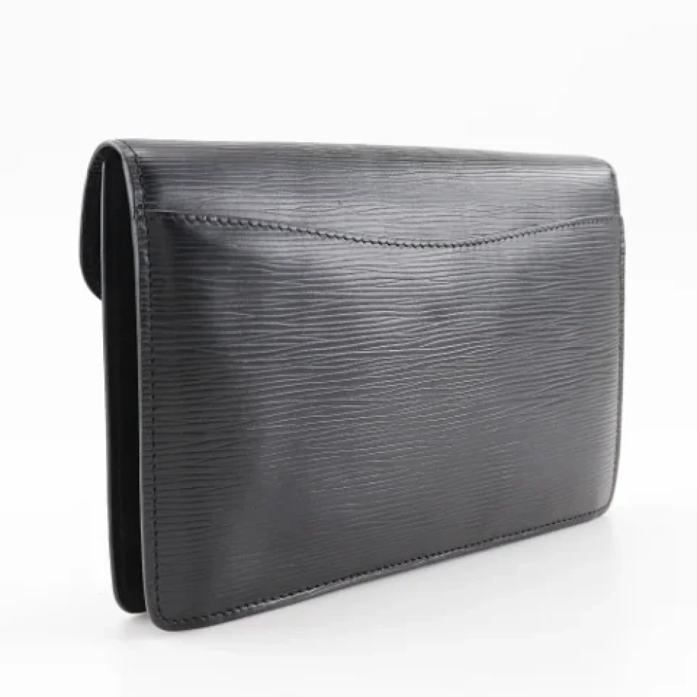 Louis Vuitton Vintage Pre-owned Leather clutches Black Dames