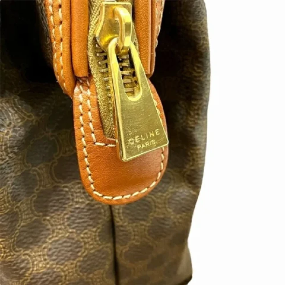 Celine Vintage Pre-owned Plastic shoulder-bags Brown Dames