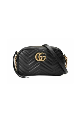 GG Marmont Small Matelassé Shoulder Väska