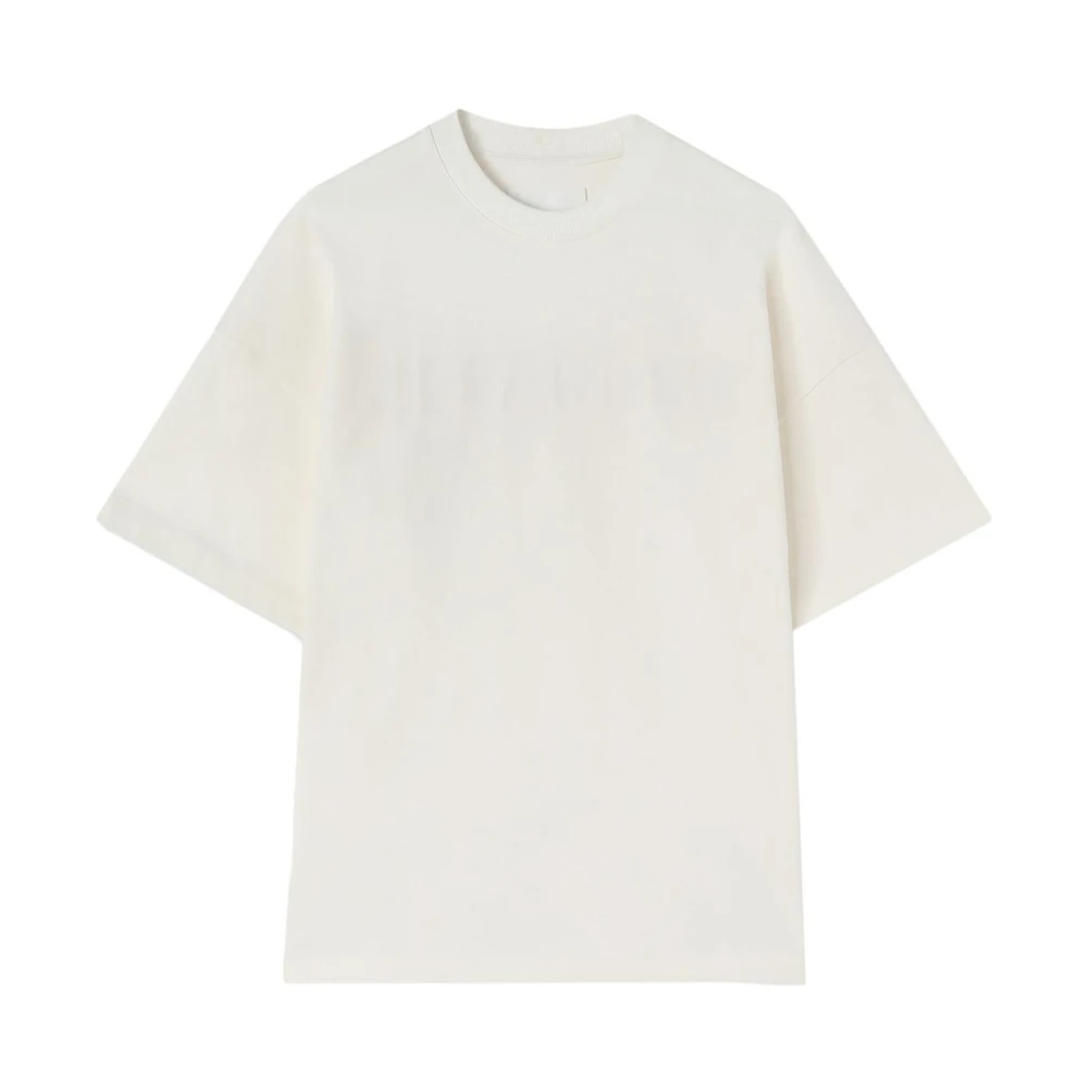 Jil Sander Men's White T-Shirts, S, Boxy Tonal Logo T-Shirt