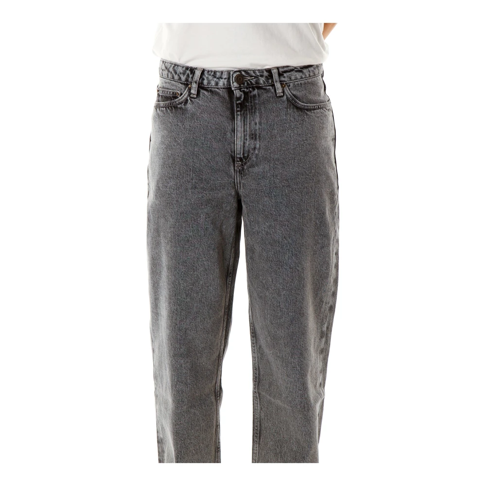 American vintage Baggy Tapered Fit Jeans Gray Heren