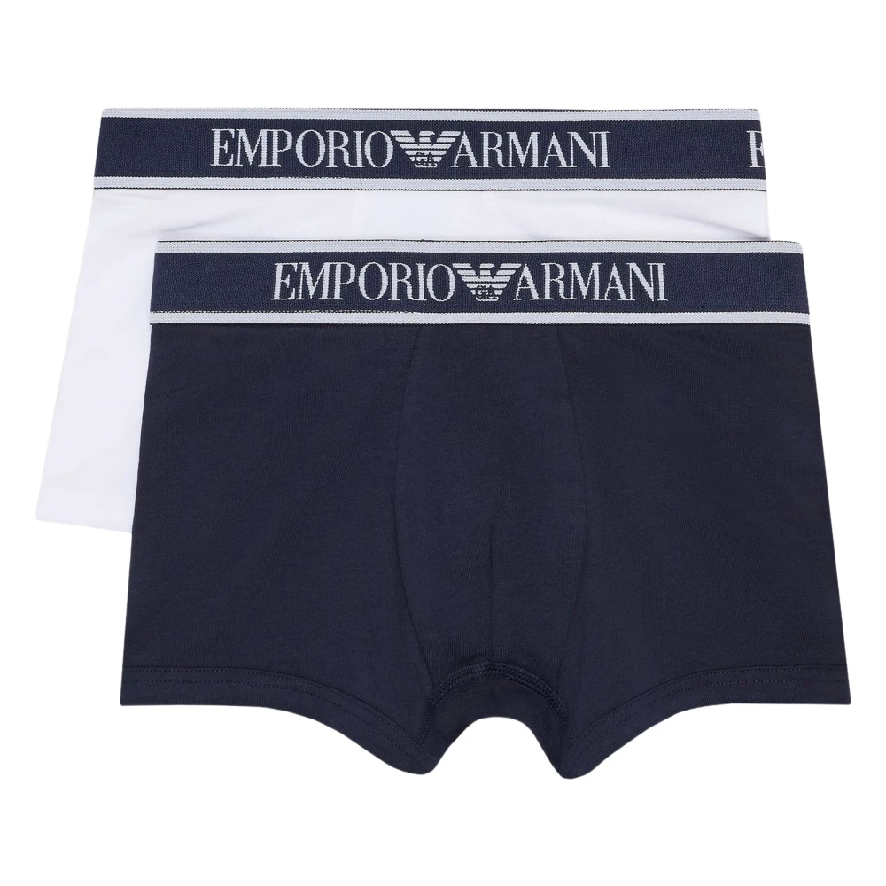 Emporio Armani Men's Blue 2 Pack Boxer Shorts Set