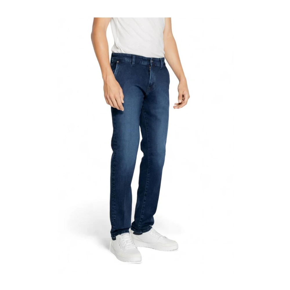 GAS Blauwe Katoenen Stretch Jeans voor Mannen Blue Heren