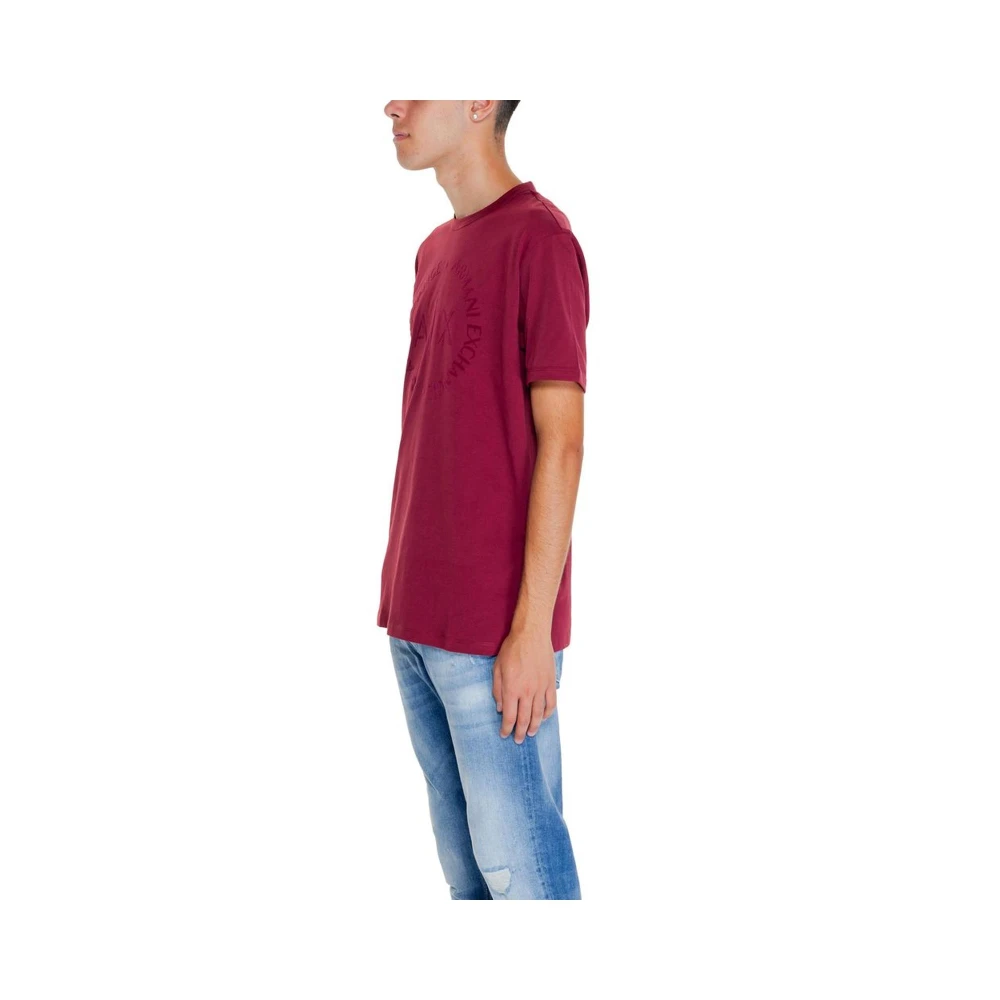 Armani Exchange Premium Katoenen T-Shirt Red Heren