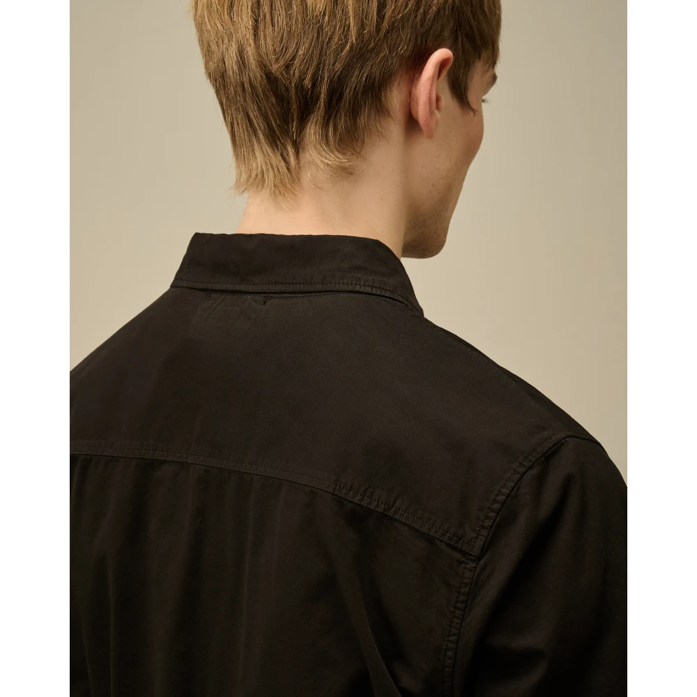 C.P. Company Zwarte Rits Overhemd Jas 100% Katoen Black Heren