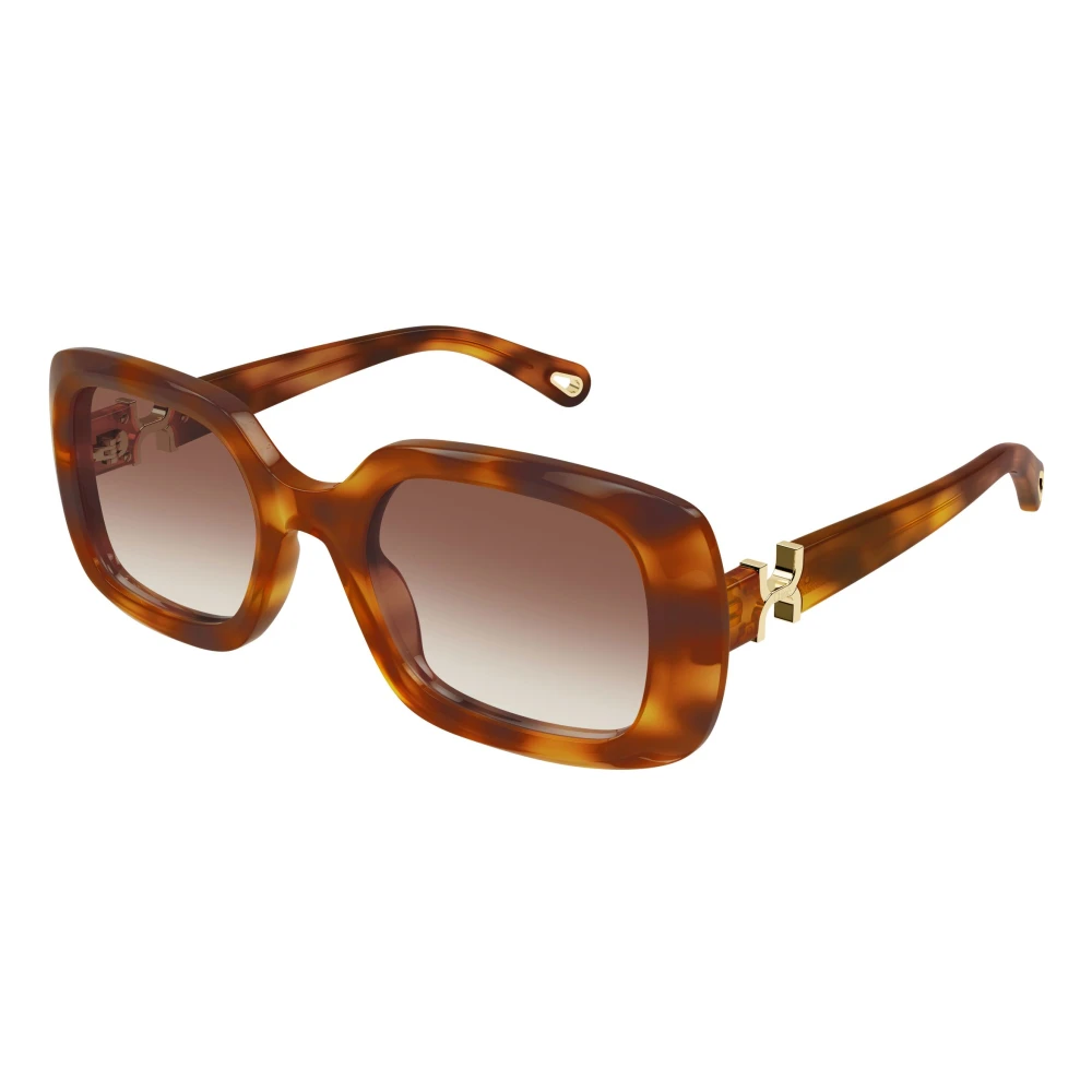 Chloé Women's Brown Sunglasses, 53 Mm, Rectangular Sunglasses