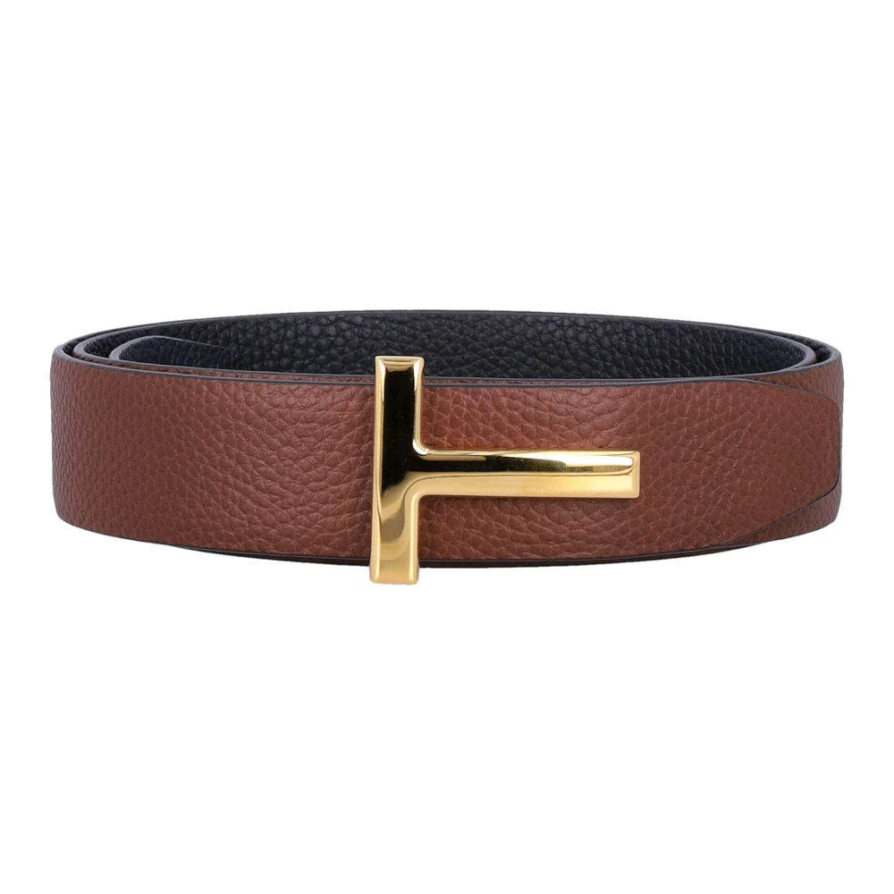 Tom Ford Omkeerbare Gouden Icon Riem Brown Heren