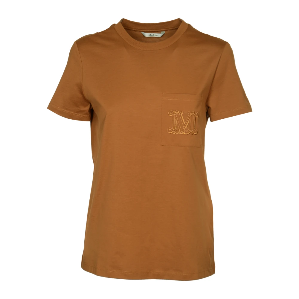 Max Mara Leren Bruine T-shirts en Polos Brown Dames