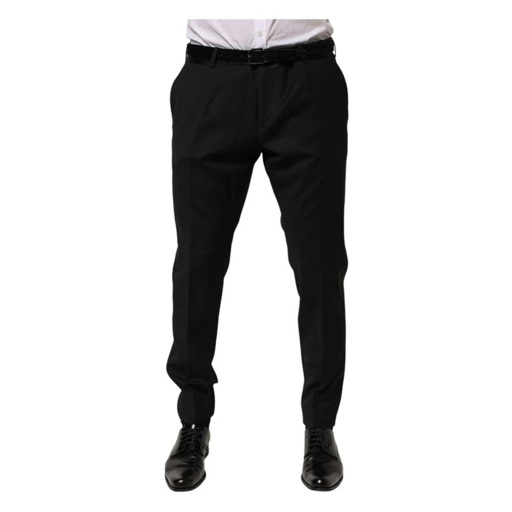 Dolce & Gabbana Men's Black Dress Trousers - Suit Trousers - L - Trousers