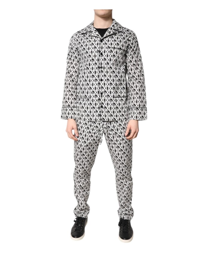 zwart-wit-dg-print-pyjamaset