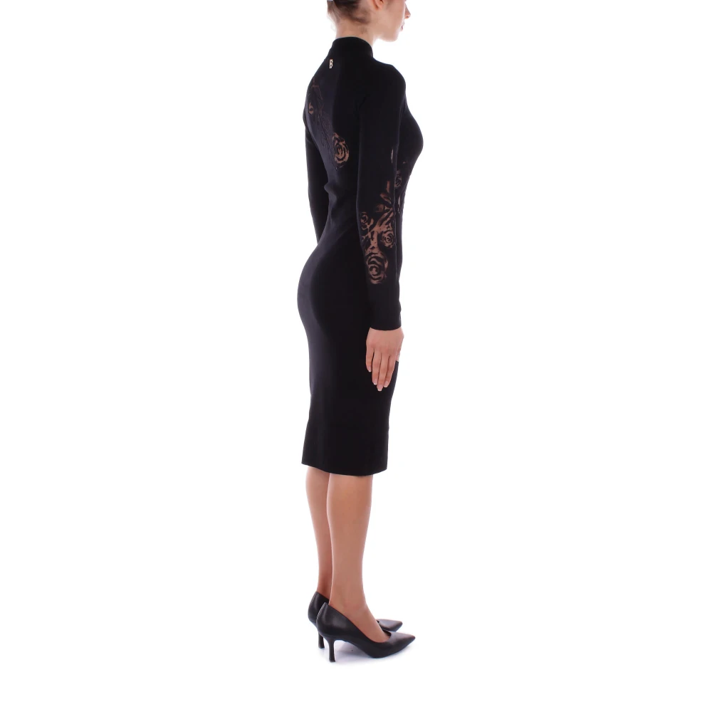 Blugirl Zwarte Kant Uitgesneden Jurk Black Dames