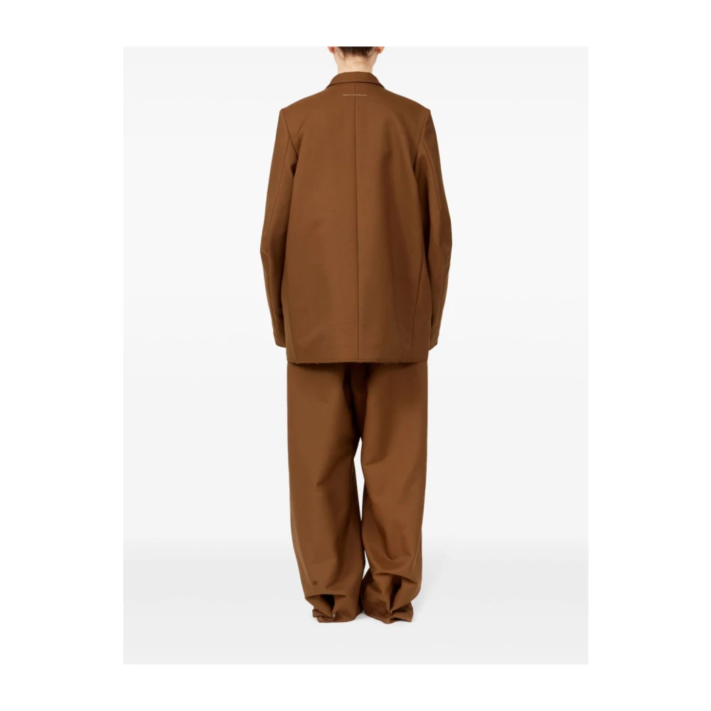 MM6 Maison Margiela Bruine Jassen met Logopatch Brown Dames