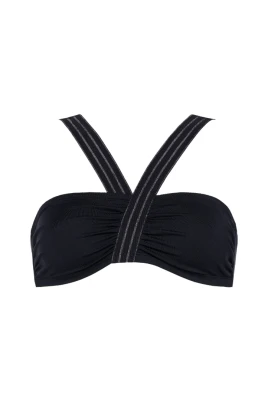 Randig Cross-Strap Bikini Topp