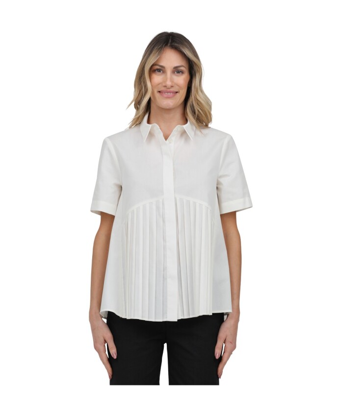 chemise-a-manches-courtes-avec-plisse-devant