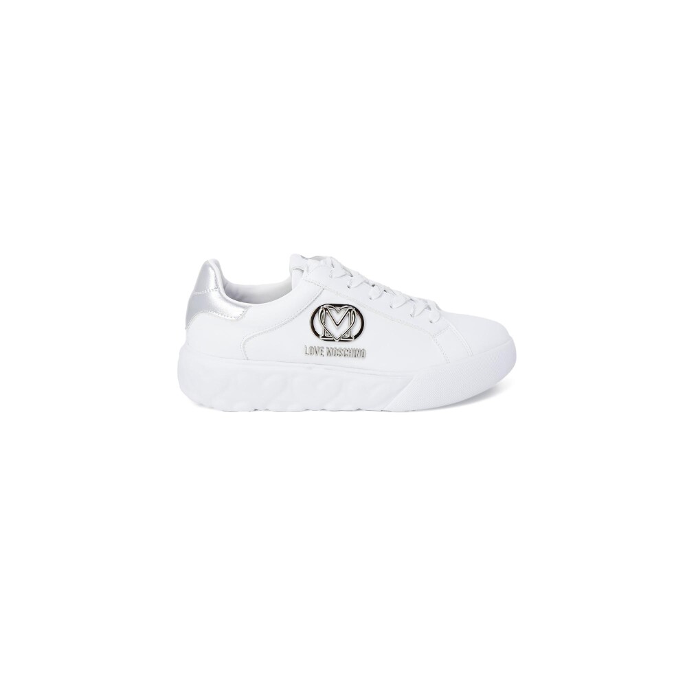 White Sporty Lace Up Sneakers Love Moschino Women Miinto